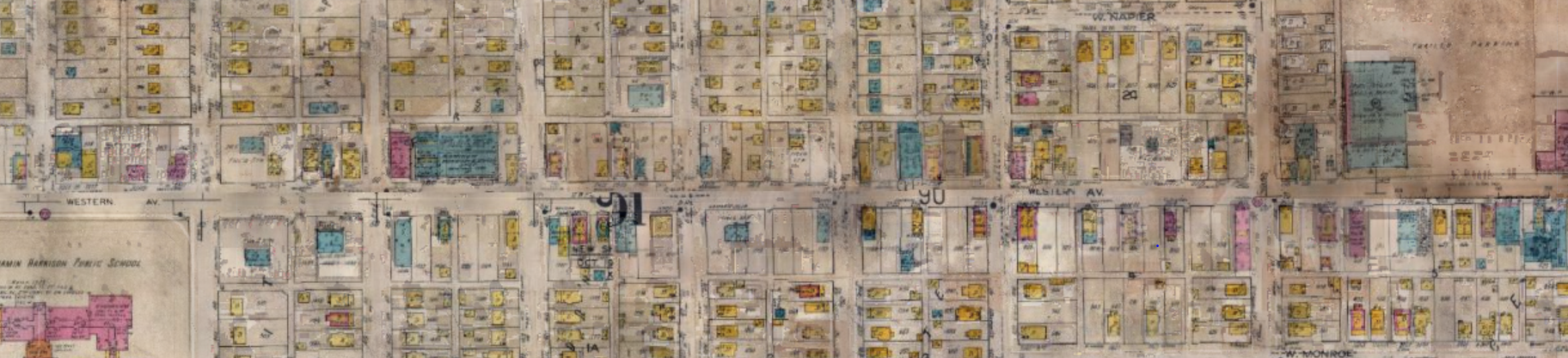 1960 map of Western Avenue.