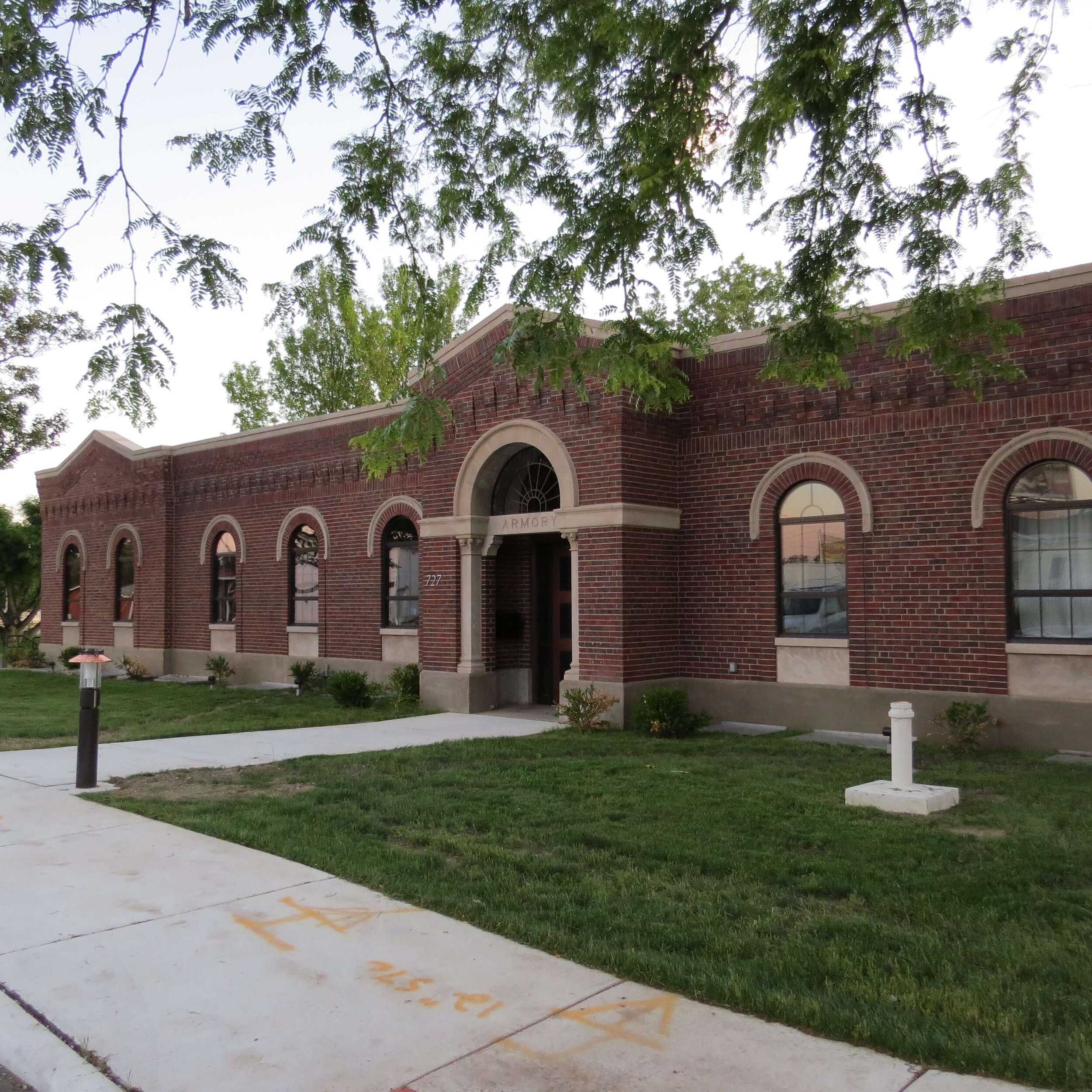 The Armory’s main entrance restored.